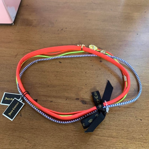 Juicy Couture Pam & Gela Elastic Headbands with Crystal Charms